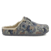 Soft Desi Fur Slip Ons Grey