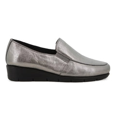 Grecia Slip on Casuals Antique Silver Leather