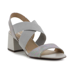 Tasha Heels Grey Silver