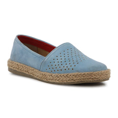 Hush Puppies Jupiter 11 Flats Blue Leather
