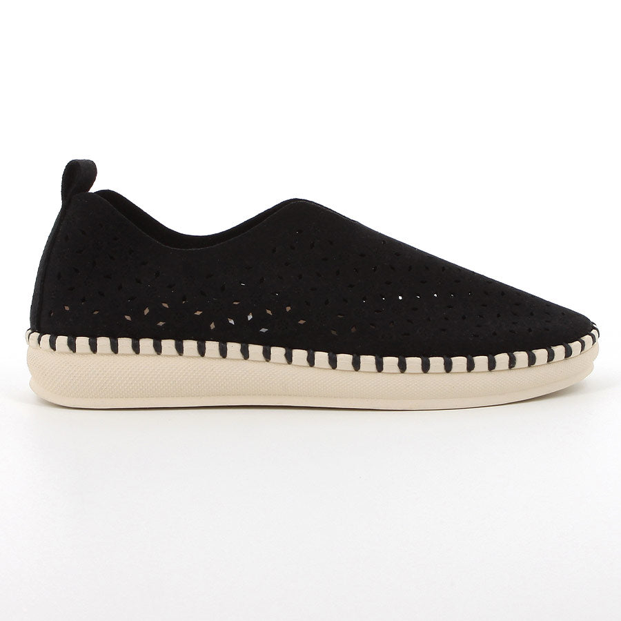 Sienna Flats Black Microfibre
