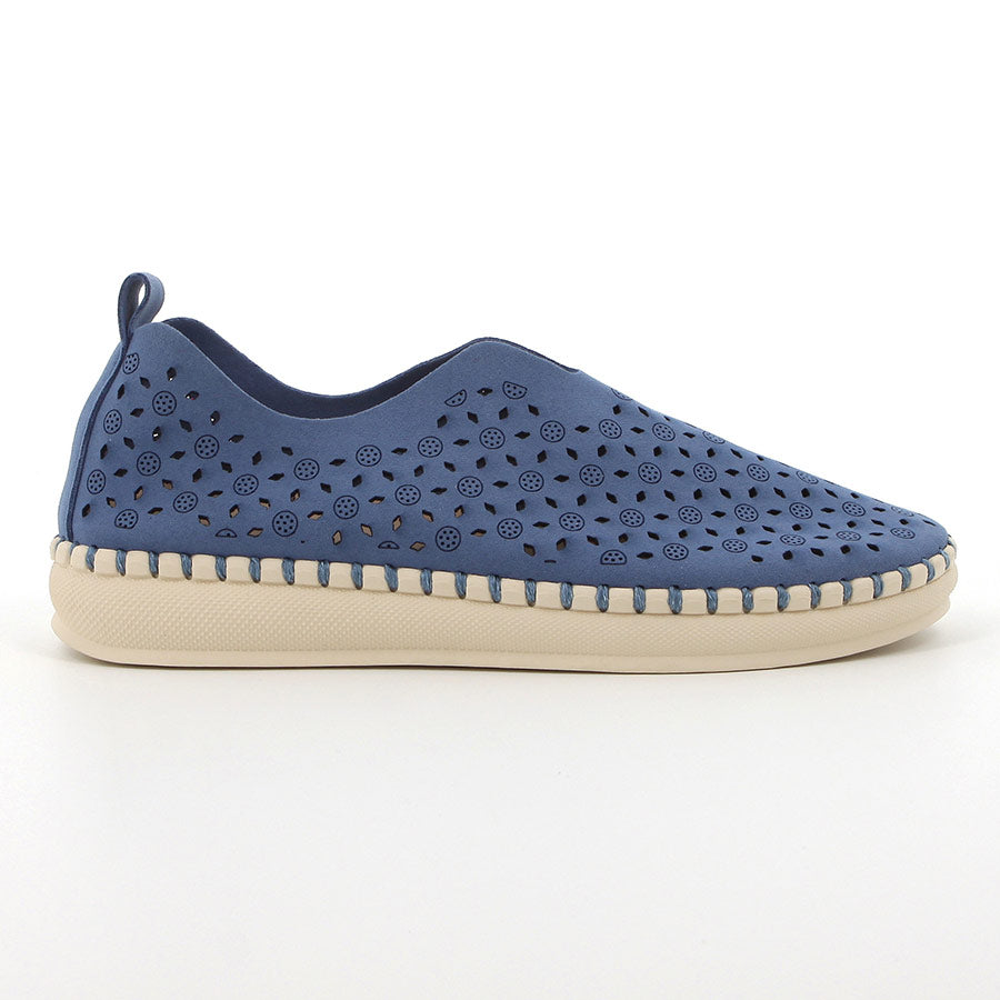Sienna Flats Navy Microfibre