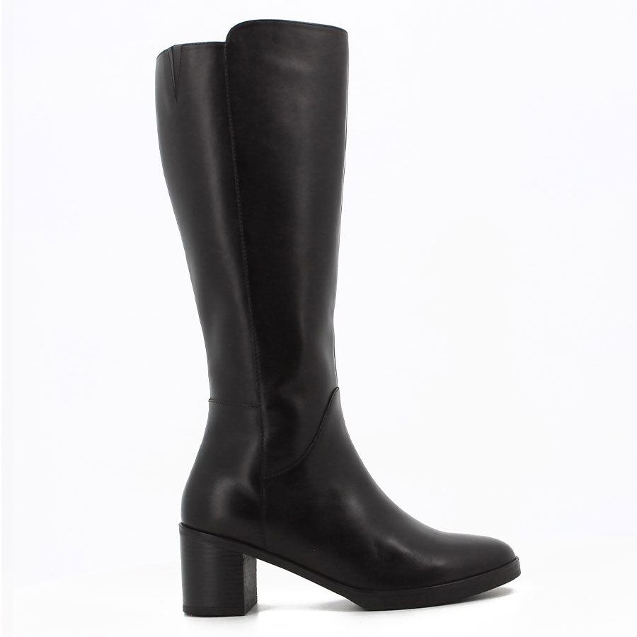 Hush Puppies Sloane Long Leather Boots Black