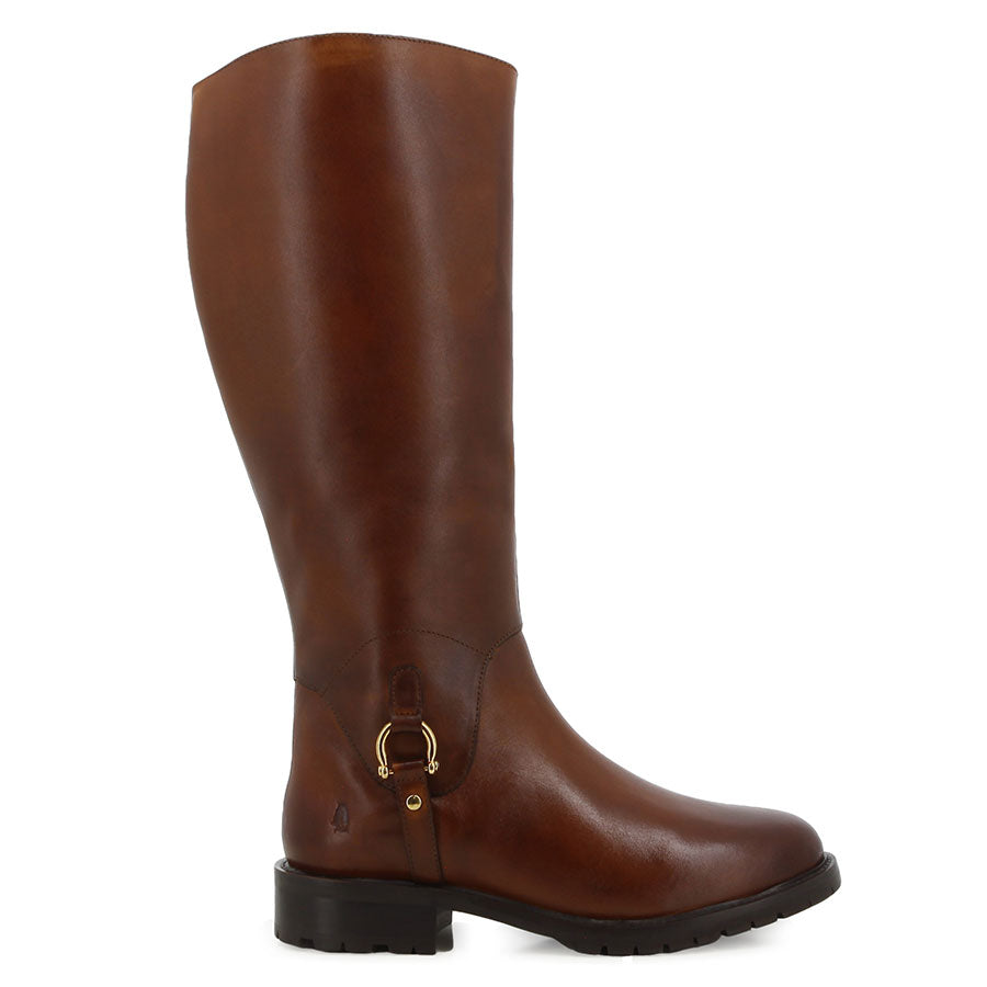 Hush Puppies Skylar Long Two Tone Finish Tan Leather