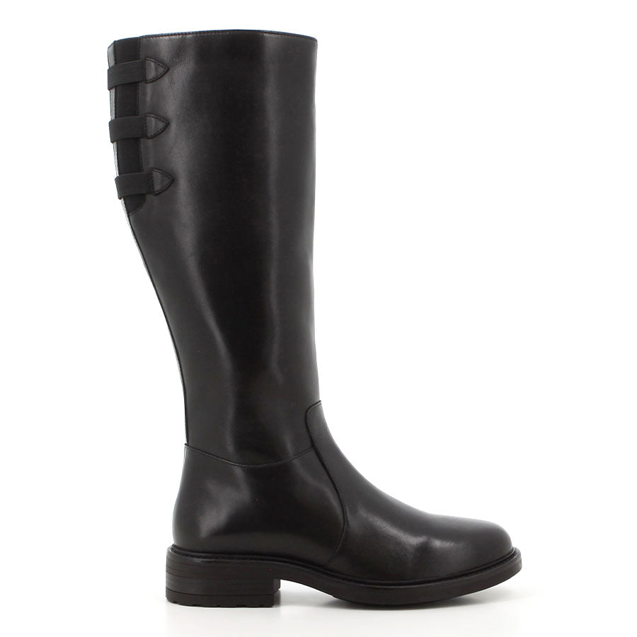 Hush Puppies Ruby Long Leather Boots Black