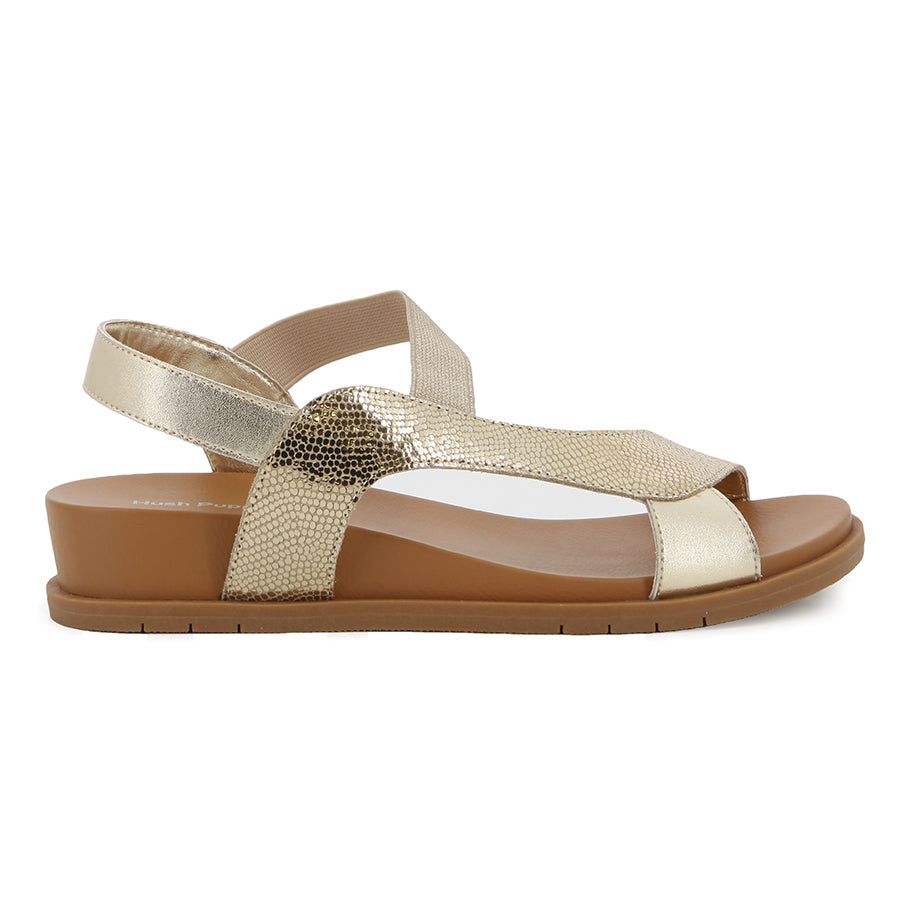 Zaira Gold Metallic Leather Sandals