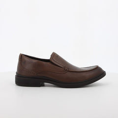 Victor Slip on Formals Dark Tan Leather