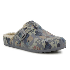 Soft Desi Fur Slip Ons Grey