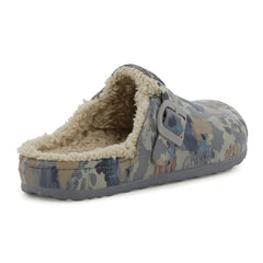 Soft Desi Fur Slip Ons Grey